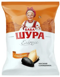 Насіння соняшнику смажене несолоне Баба Шура Елітне. Мега пачка. ТОВ «ЖАР•КО». Sonnenblumenkerne. Sunflower seeds. Baba Shura. Baba Schura
