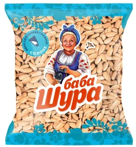 Ядро насіння соняшнику від Баби Шури, солоне смажене. Klassik ohne Schale. Kernels
