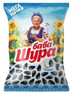 Насіння соняшнику смажене солоне Баба Шура. Мега пачка. ТОВ «ЖАР•КО». Sonnenblumenkerne. Sunflower seeds. Baba Shura. Baba Schura